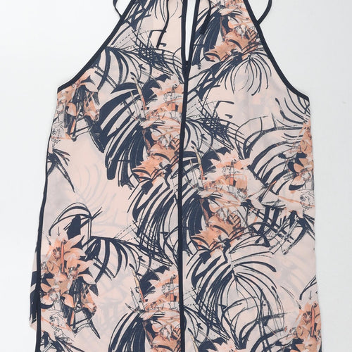 NEXT Womens Multicoloured Floral Polyester Basic Tank Size 6 Round Neck