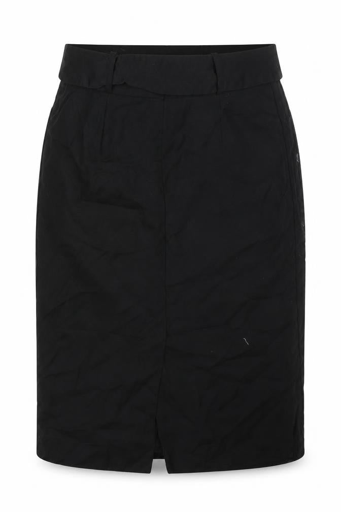Monsoon Womens Black Polyester A-Line Skirt Size 8 Zip - Belt included