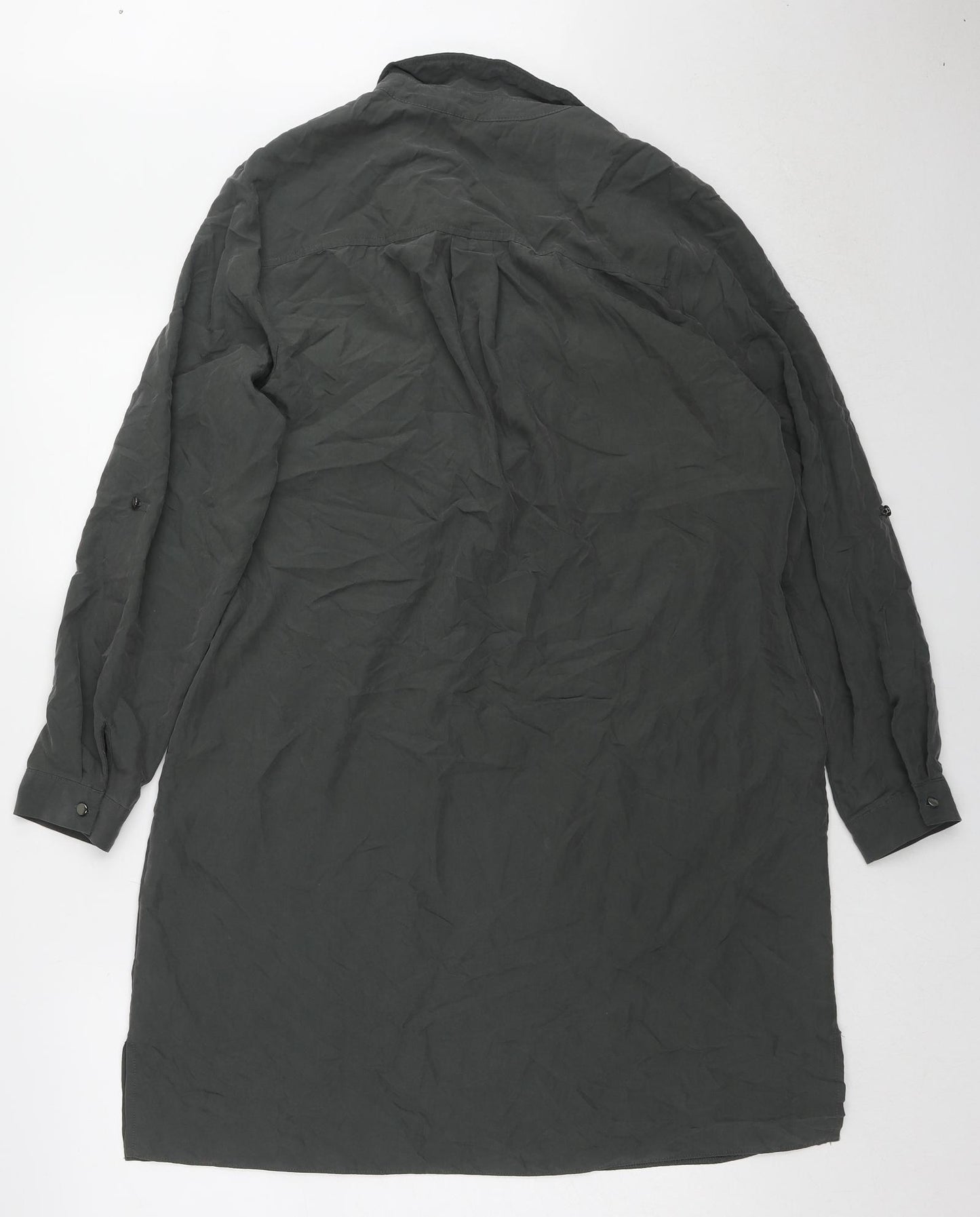 Principles Womens Green Modal Tunic Blouse Size 16 Collared