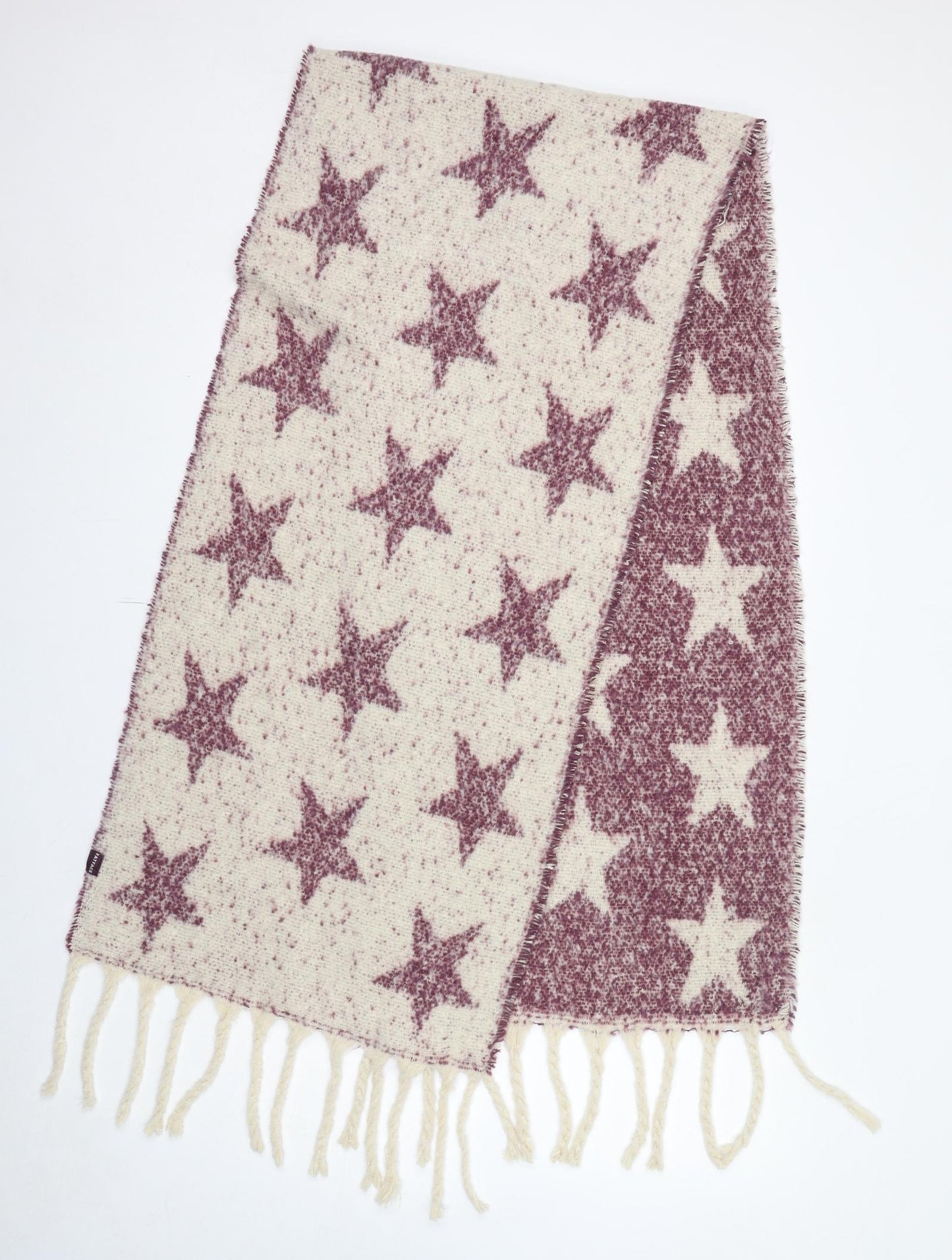 Fat Face Womens Purple Geometric Polyester Scarf - Star Print