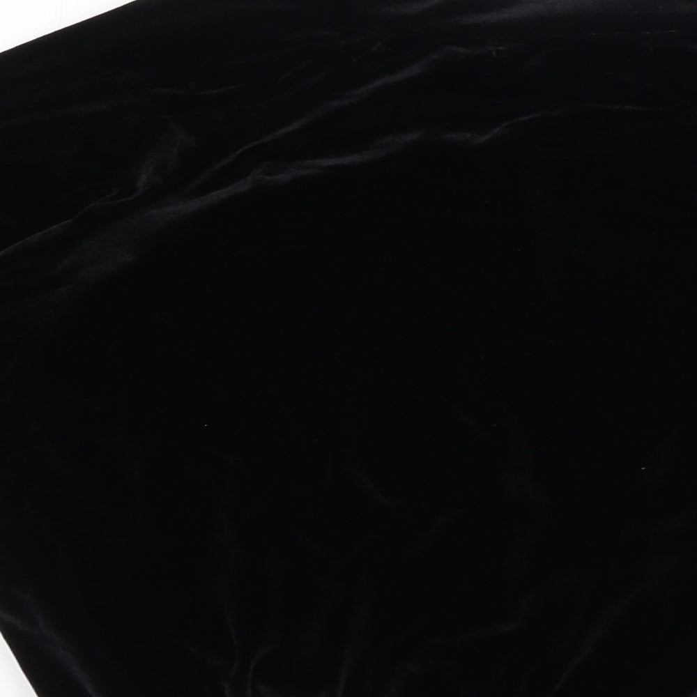 Boohoo Womens Black Polyester Full Zip Sweatshirt Size 10 Zip