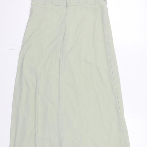 TFNC Womens Green Polyester Maxi Size 12 V-Neck Zip
