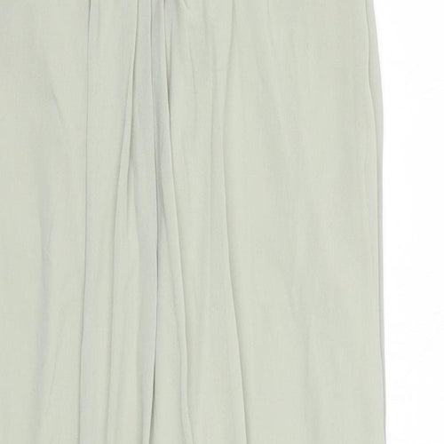 TFNC Womens Green Polyester Maxi Size 12 V-Neck Zip
