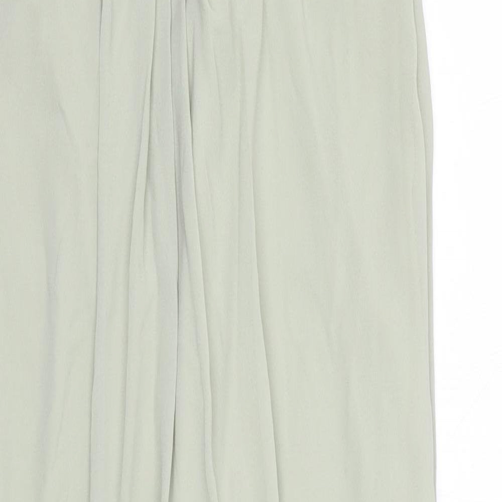 TFNC Womens Green Polyester Maxi Size 12 V-Neck Zip