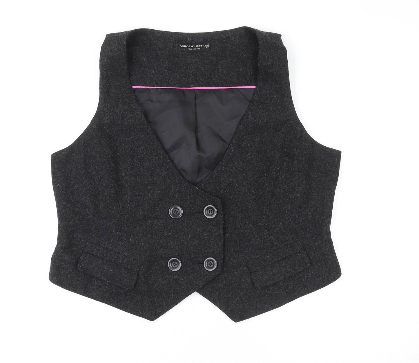Dorothy Perkins Womens Grey Wool Jacket Suit Waistcoat Size 18
