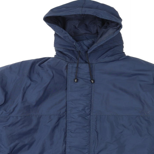 Mascot Tornado Mens Blue Rain Coat Coat Size L Zip