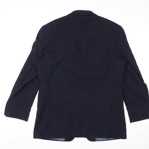 Marks and Spencer Mens Blue Wool Jacket Suit Jacket Size 42 Regular