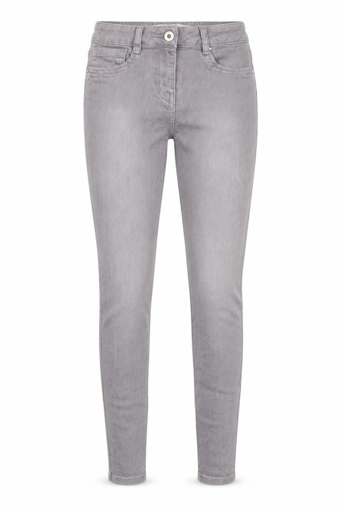 NEXT Womens Grey Cotton Skinny Jeans Size 8 L30 in Regular Zip
