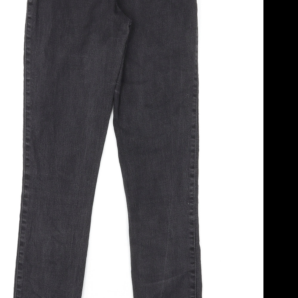 H&M Womens Black Cotton Jegging Jeans Size 8 L26 in Classic