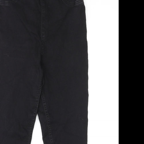 Marks and Spencer Womens Black Cotton Jegging Jeans Size 14 L25 in Classic
