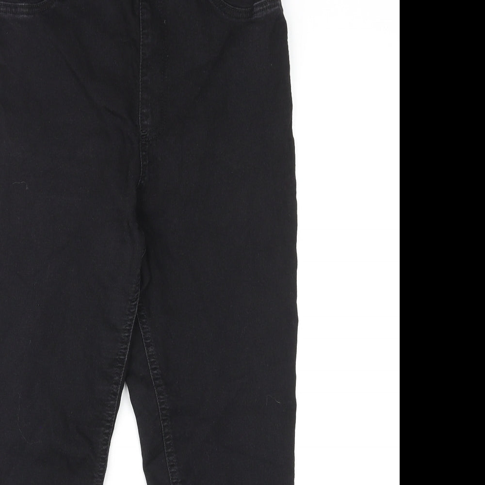 Marks and Spencer Womens Black Cotton Jegging Jeans Size 14 L25 in Classic