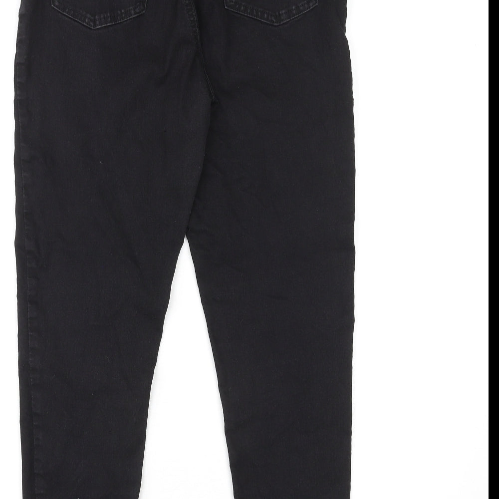 Marks and Spencer Womens Black Cotton Jegging Jeans Size 14 L25 in Classic