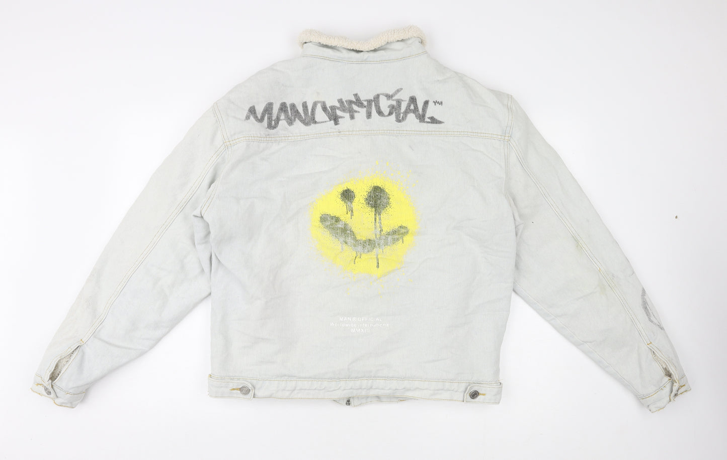 Boohoo Mens Blue Jacket Size M Button