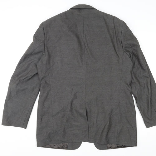St Michael Mens Grey Wool Jacket Suit Jacket Size 42 Regular
