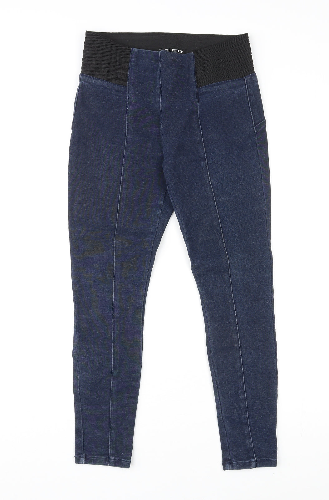 NEXT Womens Blue Cotton Jegging Jeans Size 10 L25 in Relaxed Zip