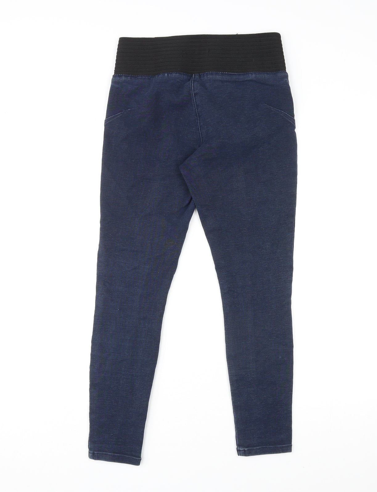 NEXT Womens Blue Cotton Jegging Jeans Size 10 L25 in Relaxed Zip