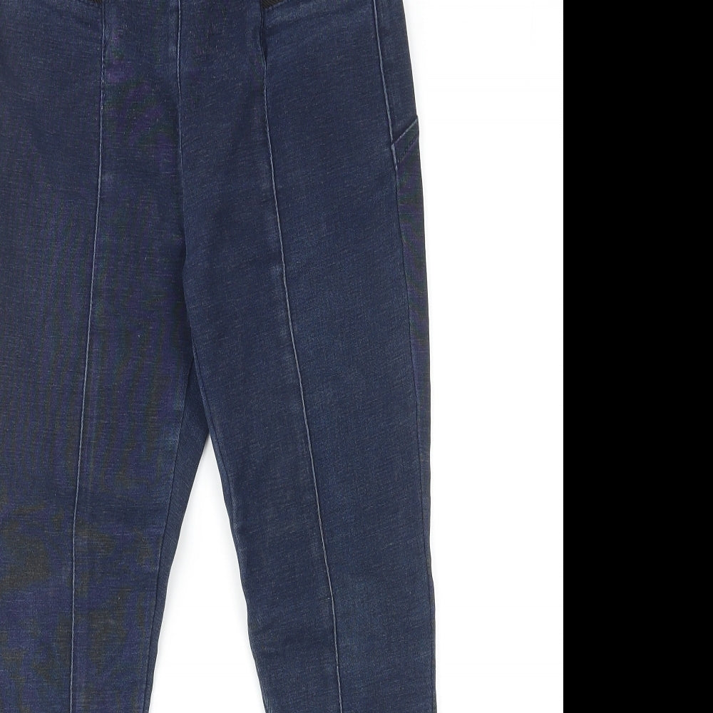 NEXT Womens Blue Cotton Jegging Jeans Size 10 L25 in Relaxed Zip
