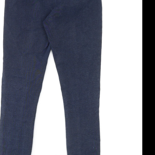 NEXT Womens Blue Cotton Jegging Jeans Size 10 L25 in Relaxed Zip