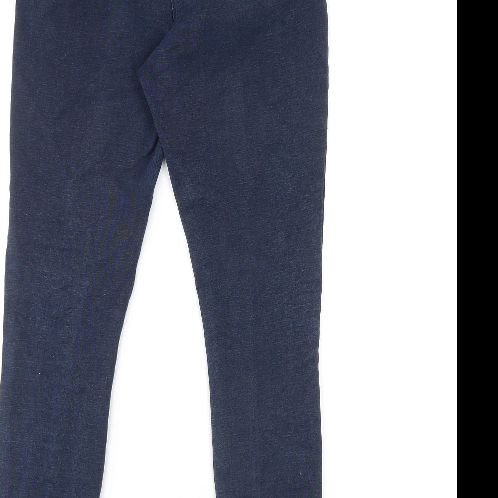 NEXT Womens Blue Cotton Jegging Jeans Size 10 L25 in Relaxed Zip