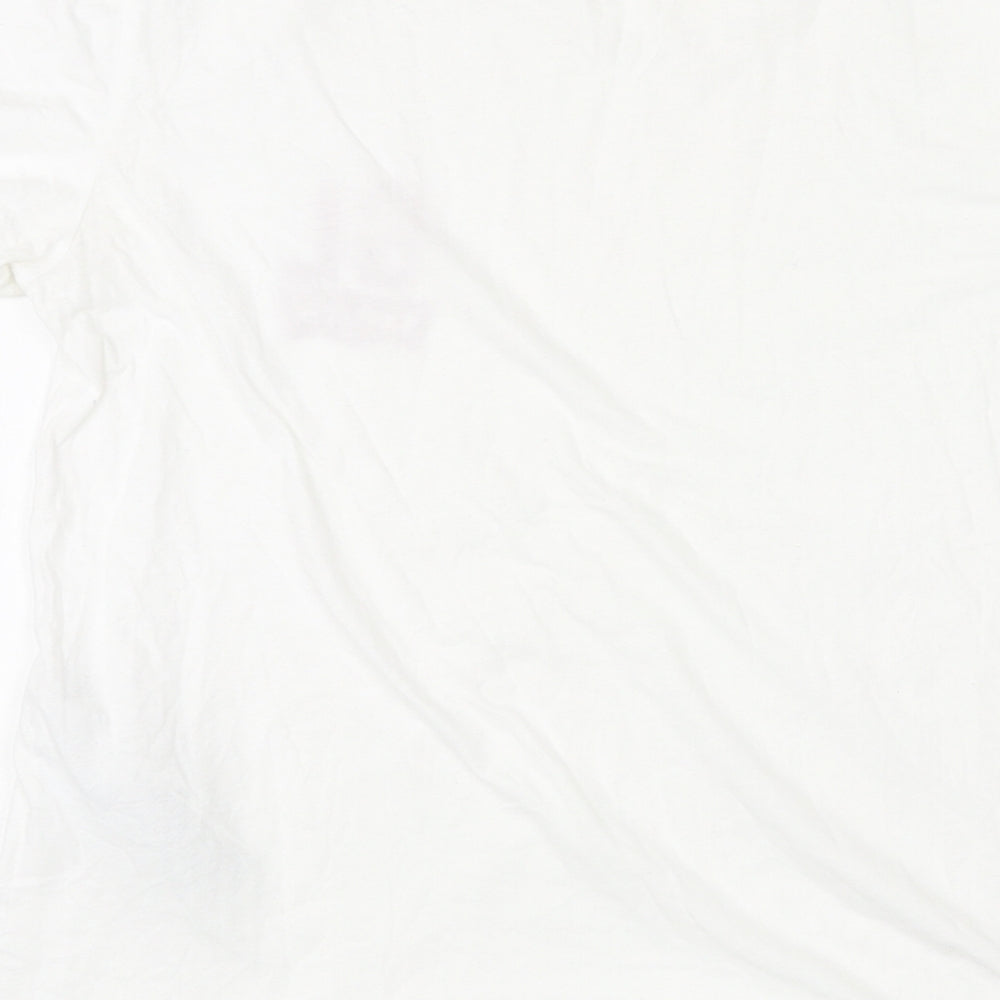 Levi's Womens White Cotton Basic T-Shirt Size M Crew Neck