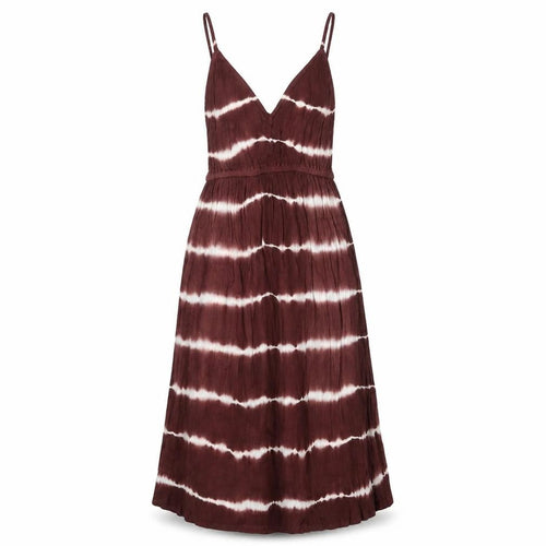 CYN Womens Brown Tie Dye Cotton Slip Dress Size M V-Neck Pullover