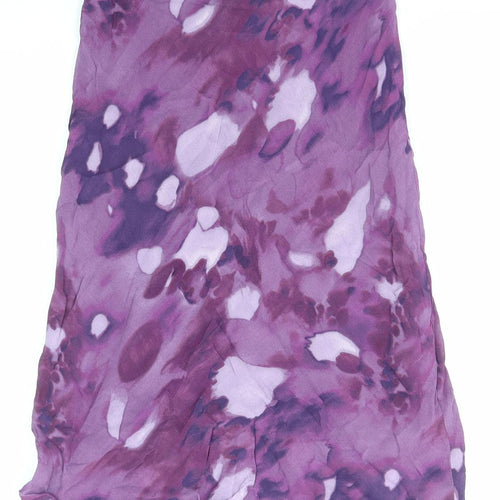Tagg Womens Purple Geometric Viscose A-Line Skirt Size 14