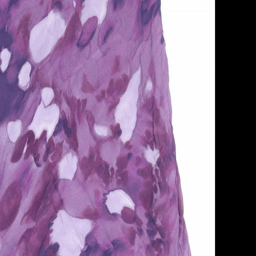 Tagg Womens Purple Geometric Viscose A-Line Skirt Size 14
