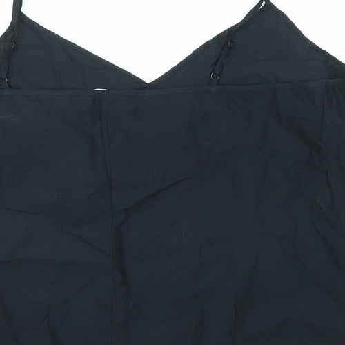 Marks and Spencer Womens Blue Cotton Basic Tank Size 20 V-Neck