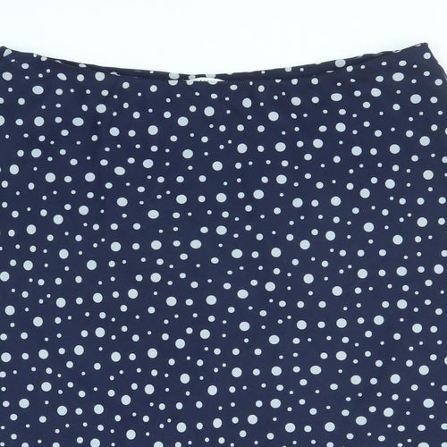 Marks and Spencer Womens Blue Polka Dot Polyester Swing Skirt Size 20