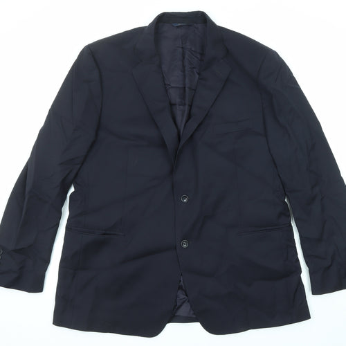 1818 Mens Blue Wool Jacket Suit Jacket Size 48 Regular