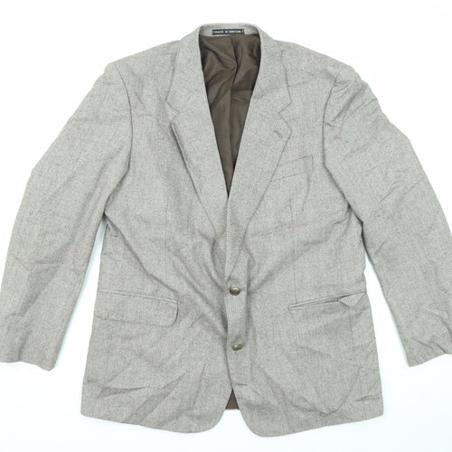 Heritage Clothing Mens Grey Polyester Jacket Suit Jacket Size 44 Regular