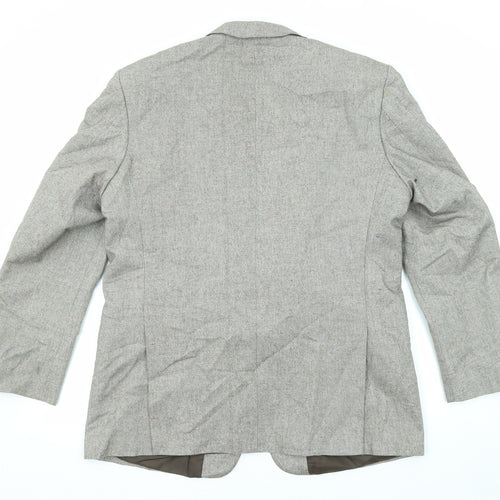 Heritage Clothing Mens Grey Polyester Jacket Suit Jacket Size 44 Regular