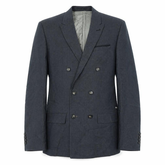 Front view of River Island men’s grey polyester jacket suit jacket, size 40, regular