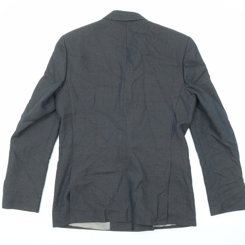 River Island Mens Grey Polyester Jacket Suit Jacket Size 40 Regular