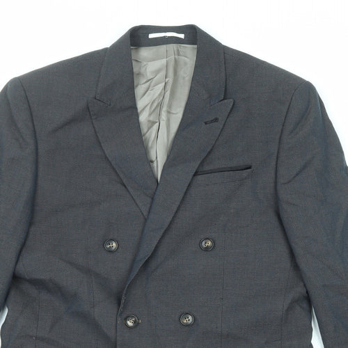 River Island Mens Grey Polyester Jacket Suit Jacket Size 40 Regular