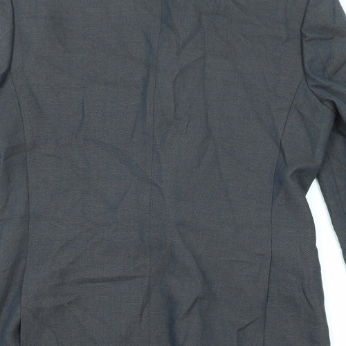 River Island Mens Grey Polyester Jacket Suit Jacket Size 40 Regular
