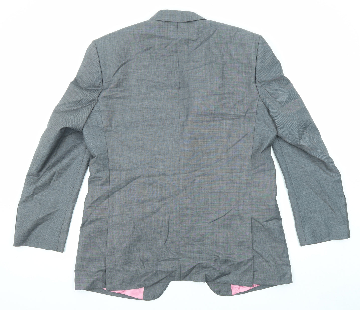 Aspen & Court Mens Grey Wool Jacket Suit Jacket Size 44 Regular