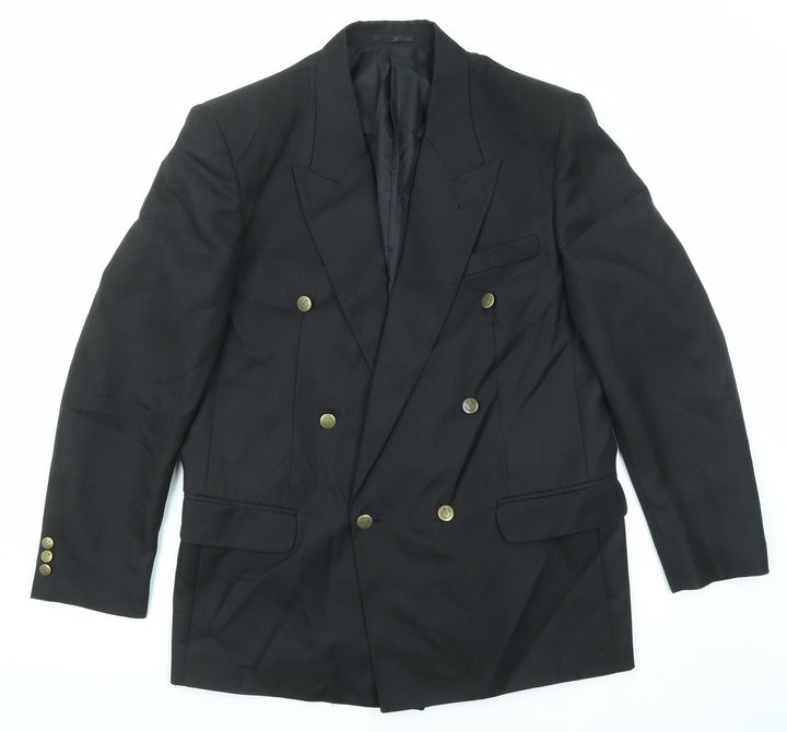 Classic Mens Black Nylon Jacket Blazer Size 42 Regular