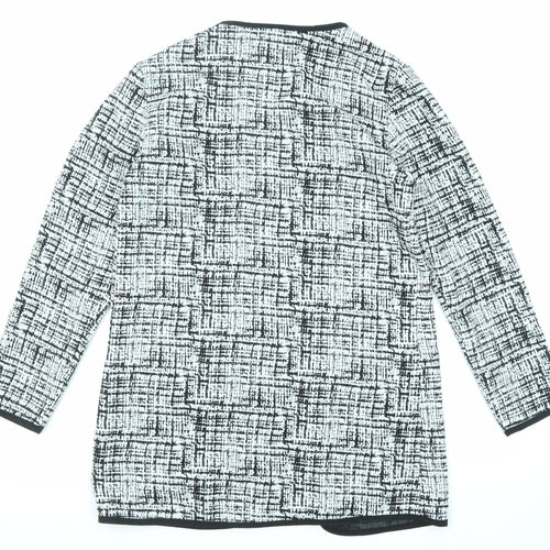 In the Style Womens Black Geometric Jacket Blazer Size S