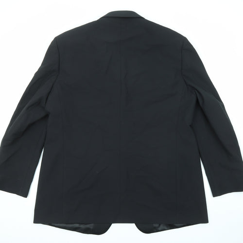 Marks and Spencer Mens Black Polyester Tuxedo Suit Jacket Size 48 Regular