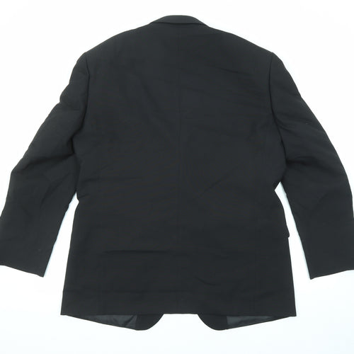 Marks and Spencer Mens Black Polyester Tuxedo Suit Jacket Size 42 Regular