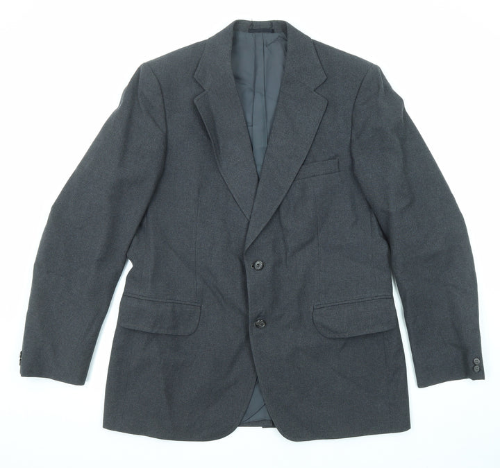 Marks and Spencer Mens Grey Viscose Jacket Suit Jacket Size 42 Regular