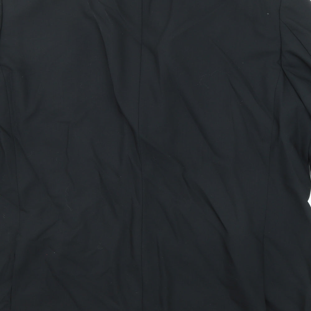 NEXT Mens Black Wool Jacket Suit Size 46 Regular