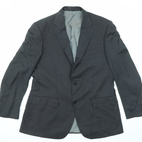 Marks and Spencer Mens Black Wool Jacket Suit Jacket Size 42 Regular