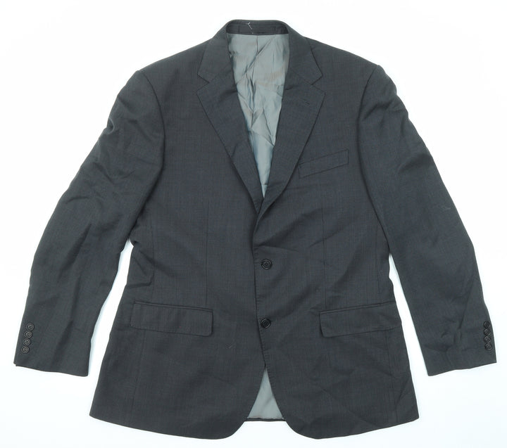 Marks and Spencer Mens Black Wool Jacket Suit Jacket Size 42 Regular