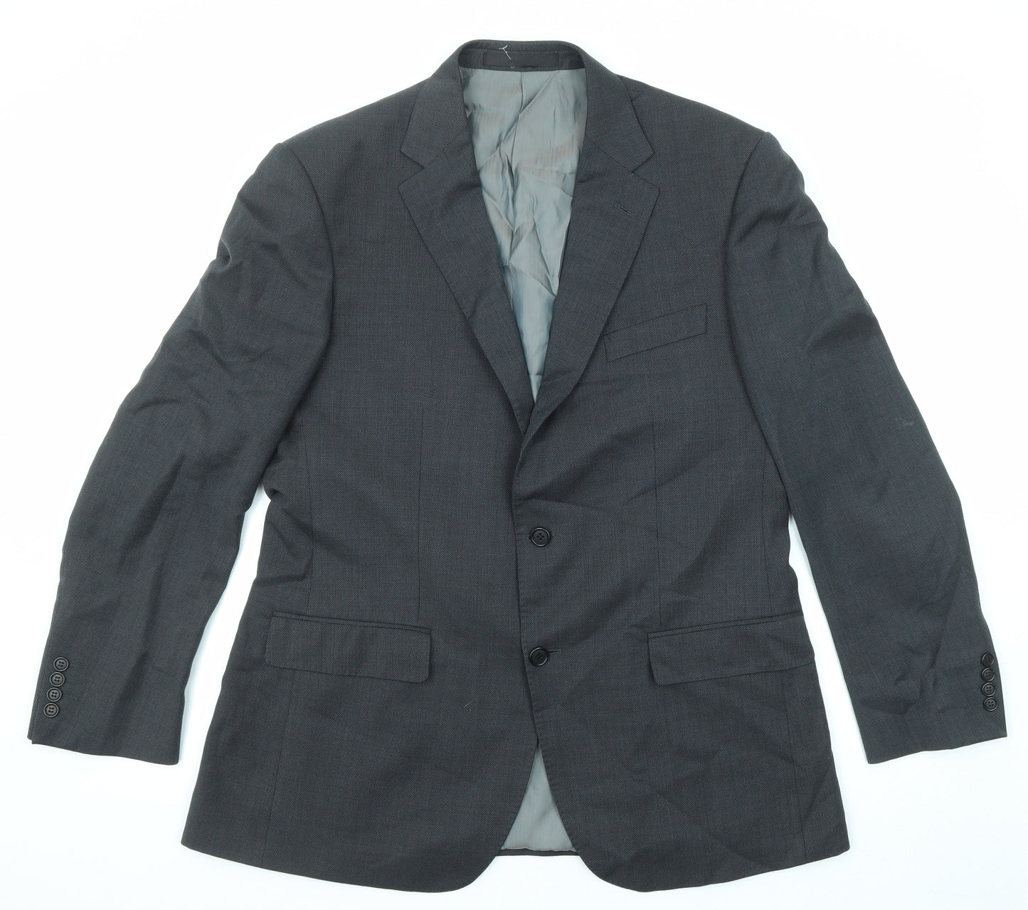 Marks and Spencer Mens Black Wool Jacket Suit Jacket Size 42 Regular