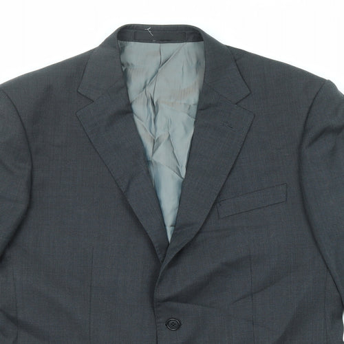 Marks and Spencer Mens Black Wool Jacket Suit Jacket Size 42 Regular