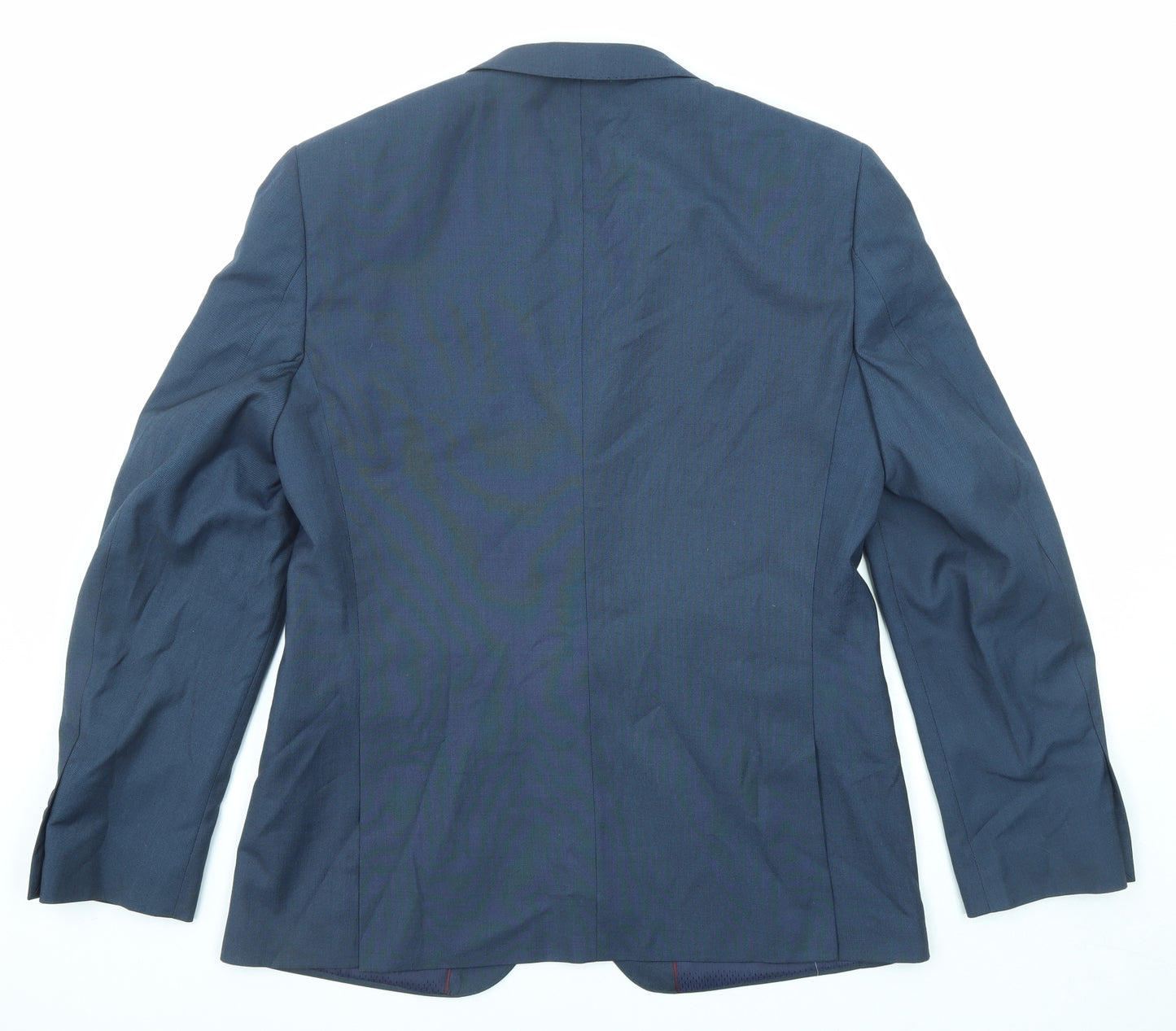 Burton Mens Blue Polyester Jacket Suit Jacket Size 42 Regular