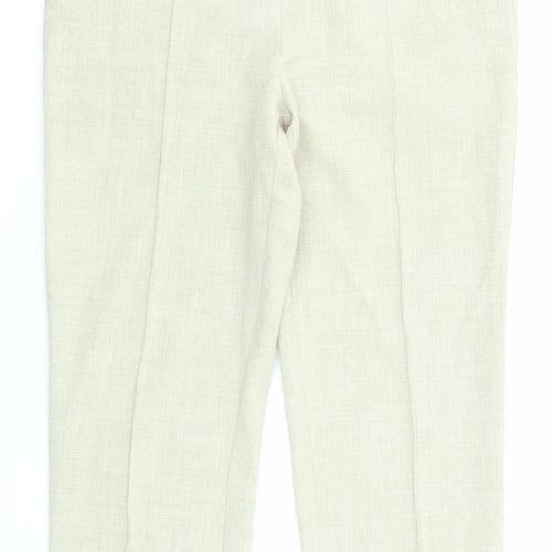 EWM Womens Beige Polyester Trousers Size 14 L26 in Regular