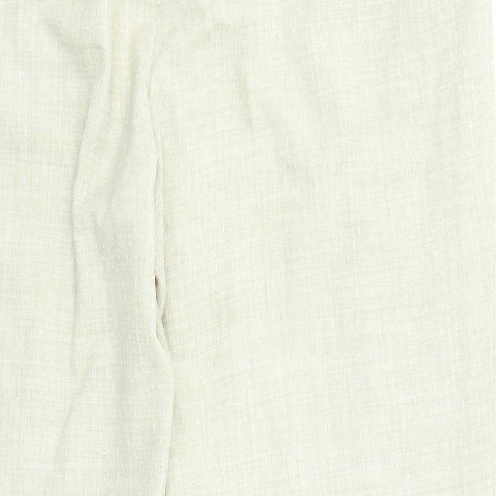 EWM Womens Beige Polyester Trousers Size 14 L26 in Regular